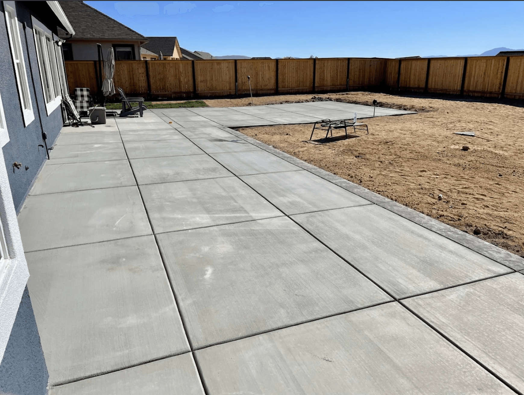Cary concrete and hardscaping project
