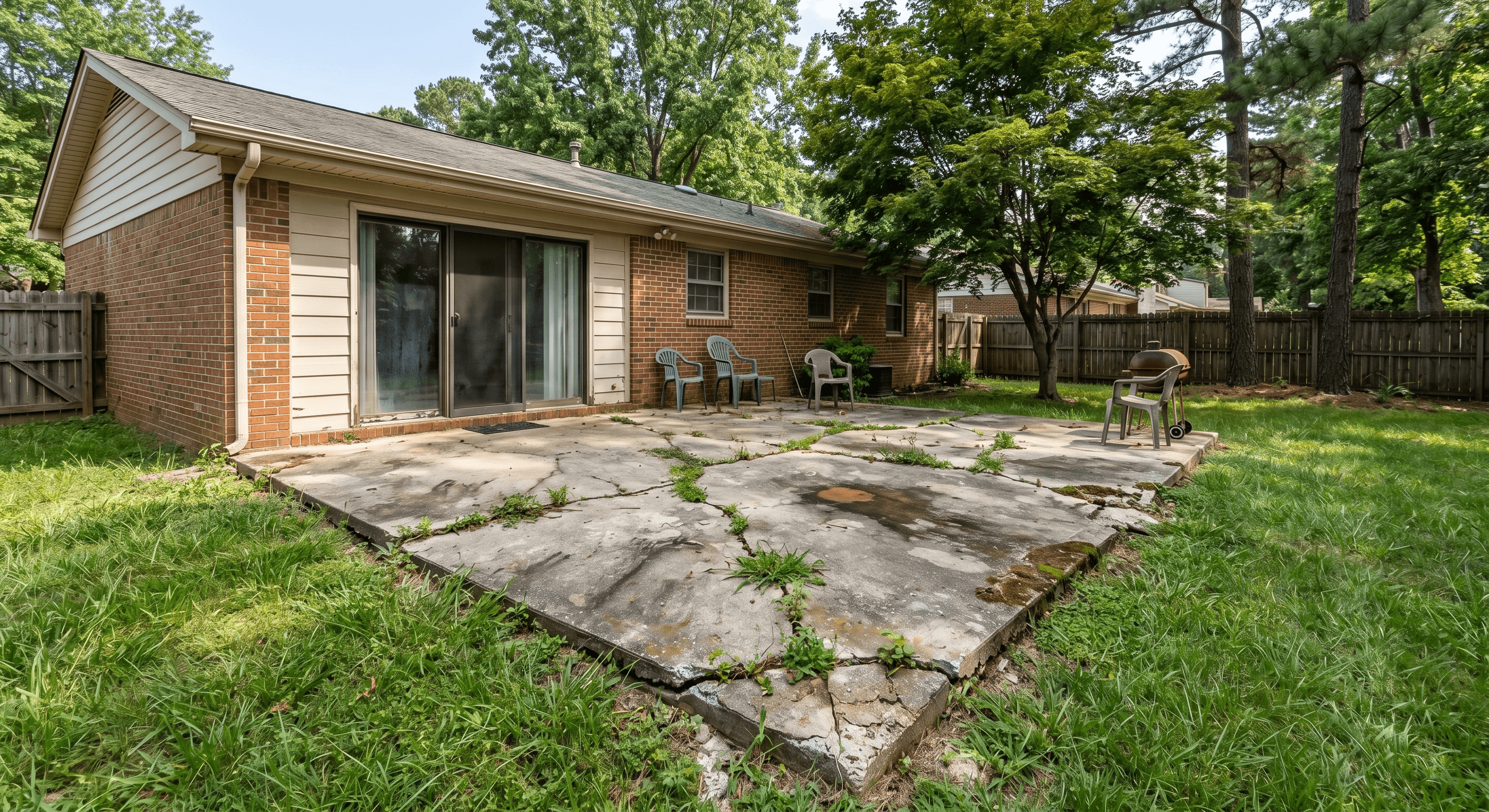 Raleigh Backyard Patio before