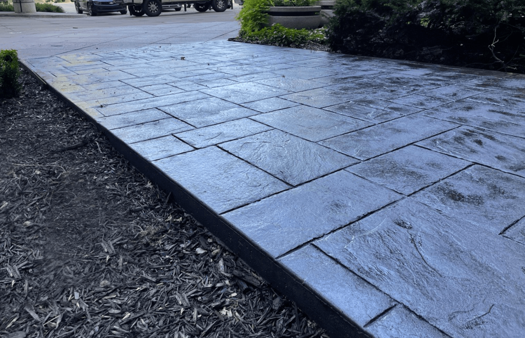 Morrisville concrete and hardscaping project